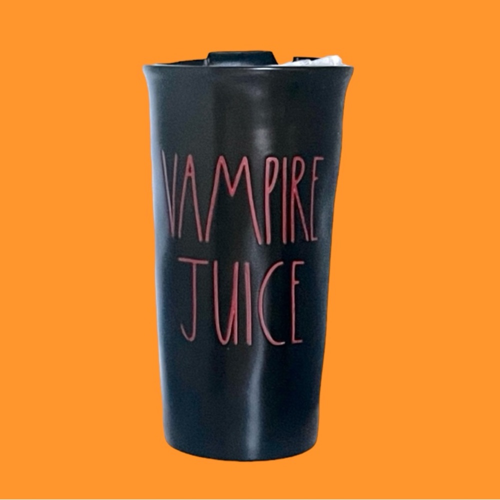 🎃🧛‍♂️RAE DUNN “VAMPIRE JUICE” Travel Tumbler Hot Cold Beverage, Fall Halloween